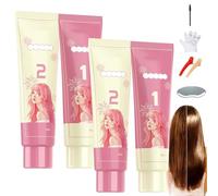 Bangs Correction Protein Flexibilizer Set, Crème De Défrisage Correcteur De Protéines, Crème De Défrisage Bouclé Pour Tous Les Types De Cheveux (2Set)