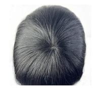 Bangs Hair 14X14 cm vrais cheveux humains Toppers for les femmes postiche naturelle épaisse avec frange soignée frange pince à cheveux dans les Extensions de Wiglets(10 Inches,Natural Black)