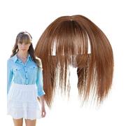 Bangs Hair Clip - Clip On Fringe Extension, Human Hair Piece, Natural Wispy Style | French Air Bang Hairs Accessory for Women Quick Style Change Everyday Fashion Look Comfort Easy Use