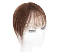 Bangs Hair Extension capillaire invisible à clipser en cheveux naturels 3D for femmes, 10 g(Dark Brown)