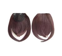 Bangs Hair Extension de cheveux synthétiques à frange avec 2 clips - Cheveux à clipser - Couleur blonde et brune(Light brown)