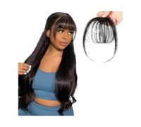 Bangs Hair Extensions de cheveux humains à clipser, frange aérienne, frange vaporeuse for femmes et filles, 1 pièce, frange de remplacement for le front, for un usage quotidien