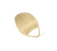 Bangs Hair Frange en cheveux humains véritables, frange naturelle, pince à cheveux, frange avec branches, postiche for femmes, pince à air, 4,5 pouces(Platinum)