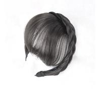 Bangs Hair Synthetic Headband Bang Extension Fake Hair for Women Hair Extensions(Natural black)