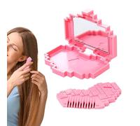 Bangs Tondeuse à cheveux fendue pour femme | Peigne de coupe avec miroir - Tondeuse à cheveux en forme de cœur pour enlever les fourches, pour l'extérieur, soins rapides, soins personnels, voyage