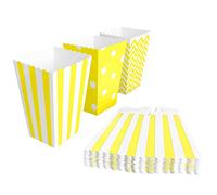 BangShou 60 Pièces Boîtes de Pop-Corn, Mini Contenants de Bonbons en Papier pour Les Soirées Cinéma, Carnaval, Fêtes, Théâtre Et Fêtes (Jaune)