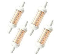 BANGSHUO Lot de 4 Ampoules LED R7S 5W 78 mm Blanc chaud 3000K J78 Réflecteur Linéaire à Double Extrémité Remplace Ampoules Halogènes de 50W R7S AC220-240V 500lm Pas Dimmable