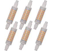 BANGSHUO Lot de 6 Ampoules LED R7S 5W 78 mm Blanc chaud 3000K J78 Réflecteur Linéaire à Double Extrémité Remplace Ampoules Halogènes de 50W R7S AC220-240V 500lm Pas Dimmable