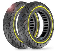 BANGTING 2PCS 10x2.125 Pneus de Trotinette Electrique - Compatibles avec Les Modèles : 8.5x2.0, 8½x2, 50-75-6.1, 10×2.0, 10×2-6.1, 10×2(54-152) | Vérifier la taille de jante (Jaune)
