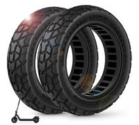BANGTING 2PCS 10x2.50-6.5 Pneus Increvables pour Roue Trottinette Electrique - 60/70-6.5 Pneu Tubeless, 10x2.50 Pneu Plein Tout-Terrain pour Ninebot G30 Série et Xiaomi 5/5 Pro/5 Max (Noir)