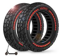 BANGTING 2PCS 10x2.50-6.5 Pneus pour Trotinette Electrique Roue, Pneu 60/70-6.5 Tubeless, 10x2.50 Pneu Plein pour Ninebot Max G30/G30D/G30E/G30LP/G30D 2 (Rouge)