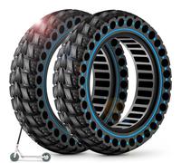 BANGTING 2PCS 60/70-6.5 Pneu Plein pour Trotinette Electrique, 10x2.5 Pouces Roue, 10x2.50-6.5 Pneus pour Ninebot Max G2 / G30 / G30D / G30E / G30E / G30LP / G30D II / G30 Max (Bleu)