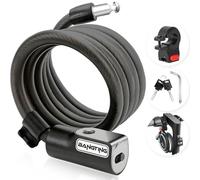 BANGTING Cadenas Trotinette Electrique, Cadenas Velo Antivol 120cm/12mm, Antivol Velo Electrique, Cable Antivol Anti Vol avec 2 Clés pour Vélo/Trottinette Électrique/Poussette/Moto/Scooter