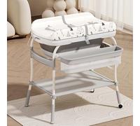 Baninni 2-en-1 Table à Langer avec Bain Ramona Gris