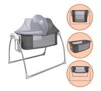 Baninni 4-en-1 Berceau Électrique avec Fonction Cododo & Parc Coco Gris