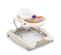 Baninni Trotteur Classic 2-en-1 beige - pour bébé avec fonction balançoire à roulettes, lumière, musique, centre de jeu Table à manger pour bébé pliable à partir de 6 mois