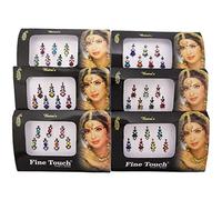 Banithani 6 Pcs Tatouage Bindi Indien Front Temporaire De Bijoux De Mode De La Vignette Traditionnelle