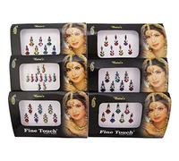 Banithani 6 Pcs Tatouage Bindi Indien Front Temporaire De Bijoux De Mode De La Vignette Traditionnelle