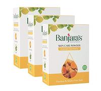 Banjara's Kasturi Curcuma Lot de 3 paquets de 3 poudres de soin pour la peau 300 g