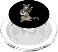 Banjo Cat - Funny Retro Style Bluegrass & Tabby Cat Lover PopSockets PopGrip pour MagSafe