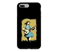 Banjo Girl Beautiful Hippie Woman Bluegrass Festival Coque pour iPhone 7 Plus/8 Plus