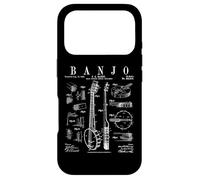 Banjo Instrument de Musique Vintage Brevet Dessin Imprimé Coque pour iPhone 17 Pro