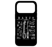 Banjo Instrument de Musique Vintage Brevet Dessin Imprimé Coque pour iPhone 17 Pro Max