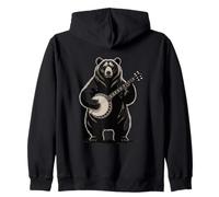 Banjo Jouant de la Musique Country Ours Bluegrass Sweat à Capuche