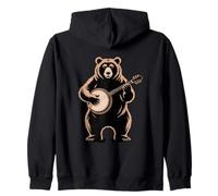 Banjo Jouant de la Musique Country Ours Bluegrass Sweat à Capuche