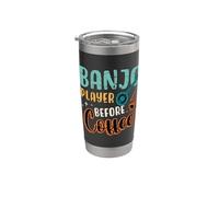 Banjo Player Before Country Music Coffee Lover Lecteur banjo Gobelet isotherme en acier inoxydable double paroi
