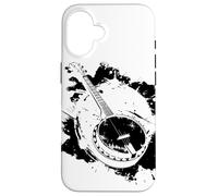 Banjo Sketch Artiste Bluegrass Coque pour iPhone 16