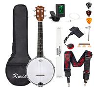 Banjo ukulélé Concert Taille 58,4 cm avec sac Sangle Tuner Cordes Pickup Picks Règle à frapper pont
