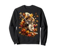 Banjoist Écureuil Jouant Banjo Picker Automne Feuilles Automne Sweatshirt