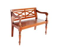 Bank Batavia 98 cm massief mahoniehout donkerbruin246968