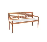 Vidaxl Banc Batavia Avec Coussin 150 Cm Teck