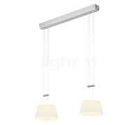 Bankamp Conus Suspension LED 2 foyers nickel mat Ce luminaire comporte des modules à LED prémontés de classes énergétiques A A++, A+, A
