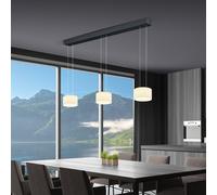 BANKAMP GRAND OPAL Suspension LED, 3 sources lumineuses, avec fonctionnalité Dim-To-Warm, 2283/3-39,