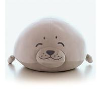 Bankeep Peluche phoque, 60 cm, coussin de phoque, mignon coussin en peluche avec corps bombé, coussin en coton doux pour enfants