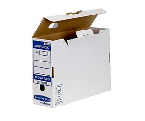 Bankers Box 0031802 - Système de Classeur Définitif Dos 100 mm, Folio, Assemblage Automatique, Couleur Blanc et Bleu