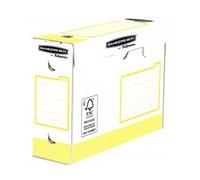 Bankers Box - 4474202 - Boîte D'archives Heavy Duty A4+ 100mm - Jaune Pack de 20, L9.5 x H24.4 x L33cm