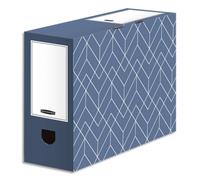 Lot de 5 - BANKERS BOX Boîte archives dos de 10 cm HEAVY DUTY DESIGN. Montage manuel. Coloris bleu
