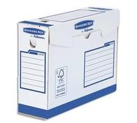 Bankers Box Boîte Archives Dos De 10 Cm Heavy Duty. Montage Manuel, En Carton Blanc/Bleu.