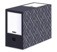 Lot de 5 - BANKERS BOX Boîte archives dos de 15 cm HEAVY DUTY DESIGN. Montage manuel. Coloris Gris ardoise