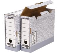 Fellowes 60 Mm A4 File Cabinet Box 10 Units Argenté