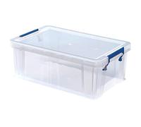 Fellowes Bankers Box Boîte De Rangement ProStore 10 L, 14 x 34 x 21.5 cm, Avec Couvercle Et Poignées, Empilable, Plastique Transparent Sans BPA