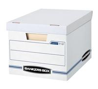 BANKERS BOX STOR/Boîtes de rangement de fichiers, configuration standard, couvercle relevable, lettre/légale, étui de 30 (0071304), blanc