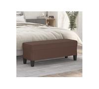 Banc Gris 100x35x41cm Similicuir Ottoman Siège Banquette de Lit Chambre vidaXL