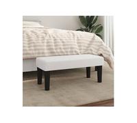 vidaXL Banc 70x30x30 cm Similicuir Blanc