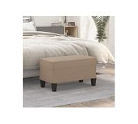 Bankje 70x35x41 cm kunstleer cappuccinokleurig349444