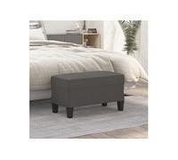 Bankje 70x35x41 cm kunstleer grijs349442